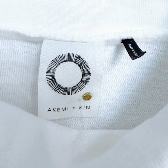 ANTHROPOLOGIE AKEMI & KIM Mock Neck White Tunic Shift Dress Size Small NWT - Picture 10 of 12